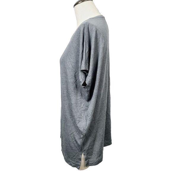 Athleta Tunic Top M Gray Modal Knit Dolman Sleeve Oversized Fitness‎ Pullover - Picture 4 of 8